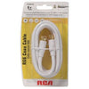 6-Ft. White RG6 Coaxial Cable With 