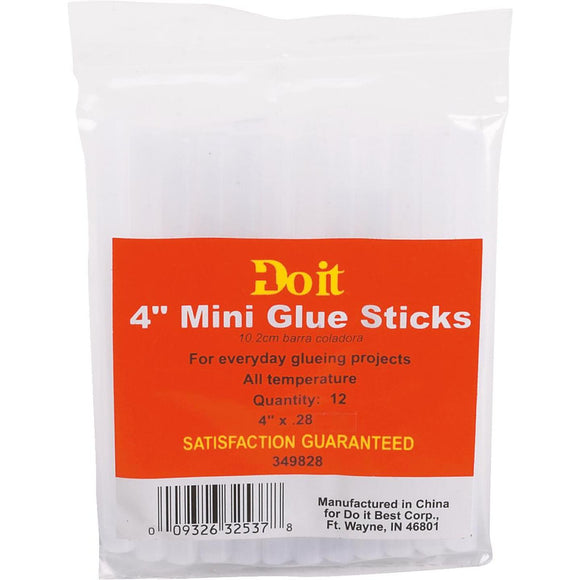Do it 4 In. Mini Clear Hot Melt Glue (12-Pack)