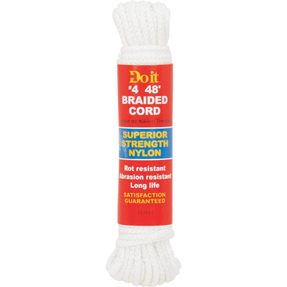 Do it 1/8 In. x 48 Ft. White Braided Nylon Packaged Rope