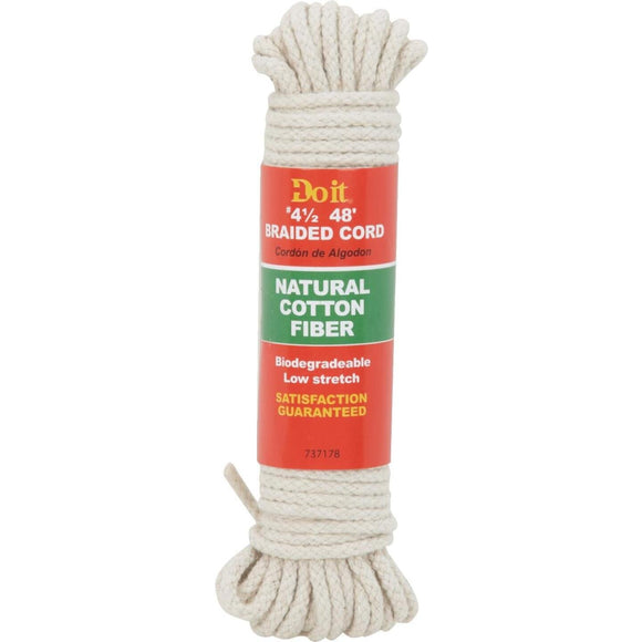 Do it 9/64 In. x 48 Ft. Natural Braided Cotton Cord