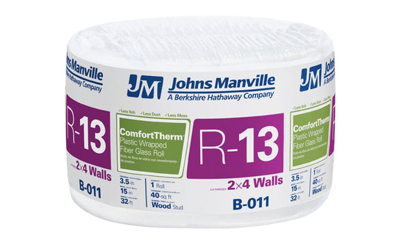 Johns Manville R-13 ComfortTherm® Formaldehyde-free™ Fiberglass Insulation (7-ft 9-in L X 15-in W X 3-1/2)