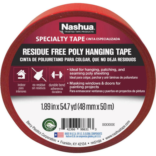 Nashua 48 Mm. x 50 M. 7 mil Red Sheeting Tape