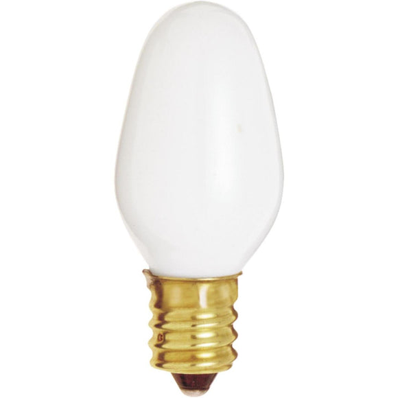 Satco 7W Soft White Candelabra Base C7 Incandescent Night Light Bulb (2-Pack)