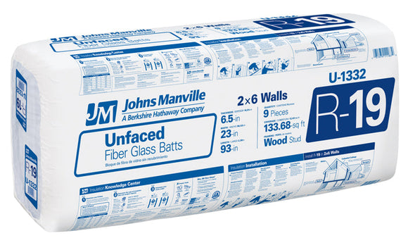 Johns Manville R-19 Unfaced Formaldehyde-free™ Fiberglass Insulation (23