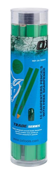 Ox Tools Trade Carpenters Pencils with Sharpener