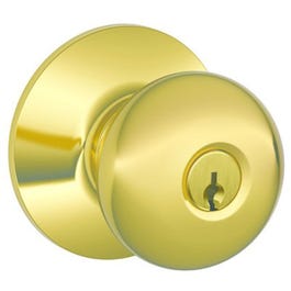 Bright Brass Plymouth Design Entry Lockset