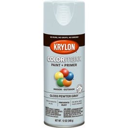 COLORmaxx Spray Paint + Primer, Gloss Classic Gray, 12-oz.