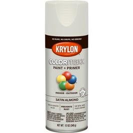 COLORmaxx Spray Paint + Primer, Satin Almond, 12-oz.