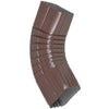 Gutter Side Elbow, Style B, 75 Degree, Brown Aluminum, 2 x 3-In.