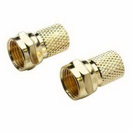 Coaxial F Twist On End Connector, 2-Pk.