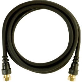 Coaxial Cable With F Connectors, Black, 6-Ft.