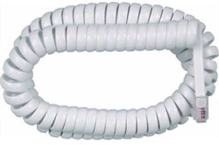 25FT IVORY PHONE COIL CORD