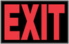8  X 12  BLACK AND RED EXIT SIGN
