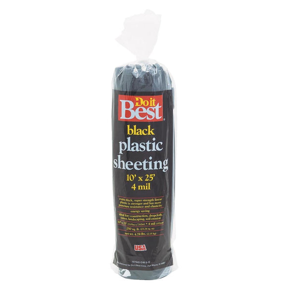 Do it Best 10 Ft. X 25 Ft. Black 4 Mil. Poly Film Sheeting