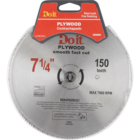 Do it 7-1/4 In. 150-Tooth Plywood Circular Saw Blade