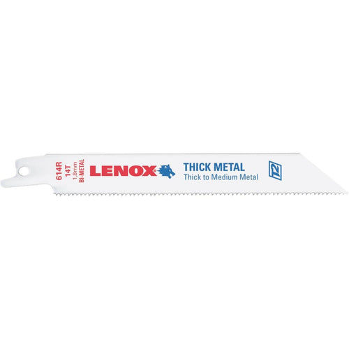 Lenox 6 In. 14 TPI Thick Metal Reciprocating Saw Blade