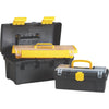 16 In. Black and Yellow Toolbox with Bonus 12 In. Toolbox