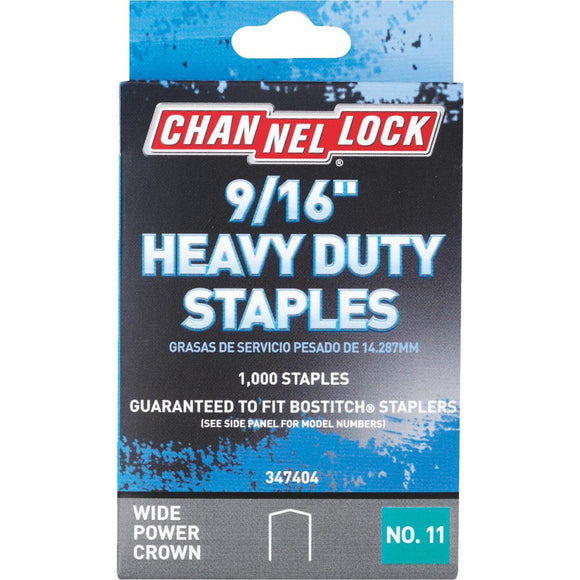 Channellock No. 11 Heavy-Duty Wide Power Crown Staple, 9/16 In. (1000-Pack)