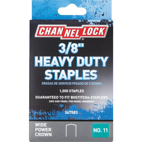 Channellock No. 11 Heavy-Duty Wide Power Crown Staple, 3/8 In. (1000-Pack)