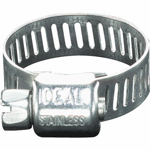 Ideal 5/16 In. - 5/8 In. Stainless Steel Micro-Gear Hose Clamp w/Zinc-Plated Carbon Steel Screw