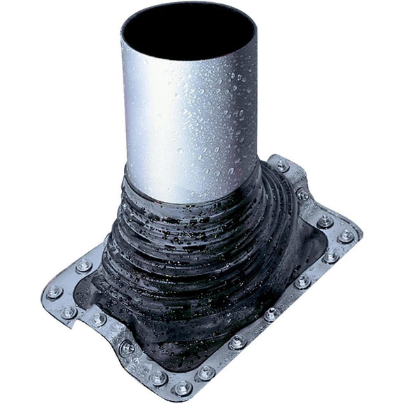 Oatey Master Flash 3 In. x 6 In. Aluminum w/EPDM Rubber Roof Pipe Flashing