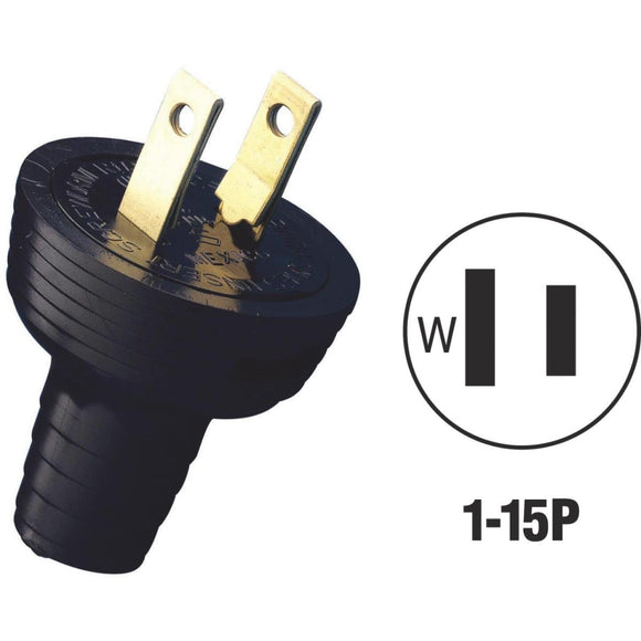 Do it 15A 125V 2-Wire 2-Pole Round Cord Plug