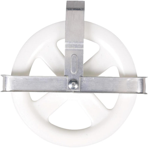 Household Essentials 5 In. Poly Wheel/Aluminum Strap Clothesline Pulley