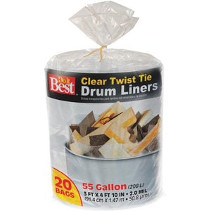 Do it Best 55 Gal. Clear Drum Liner (20-Count)