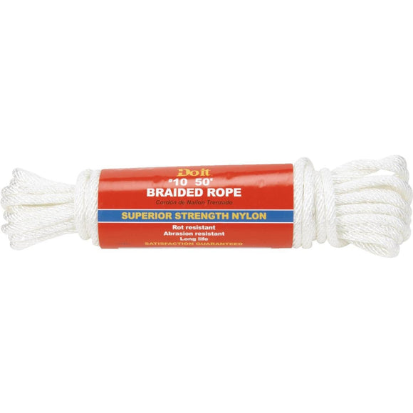 Do it 5/16 In. x 50 Ft. White Braided Nylon Packaged Rope