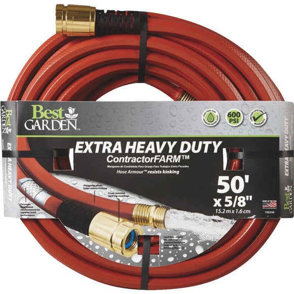 Best Garden 5/8 In. Dia. x 50 Ft. L. Drinking Water Safe Contractor Hose
