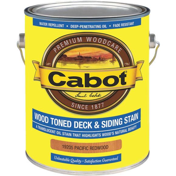 Cabot VOC Wood Toned Deck & Siding Exterior Stain, Pacific Redwood, 1 Gal.