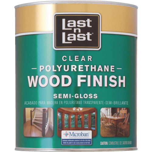 Last N' Last VOC Semi-Gloss Clear Polyurethane Wood Finish, 1 Qt.