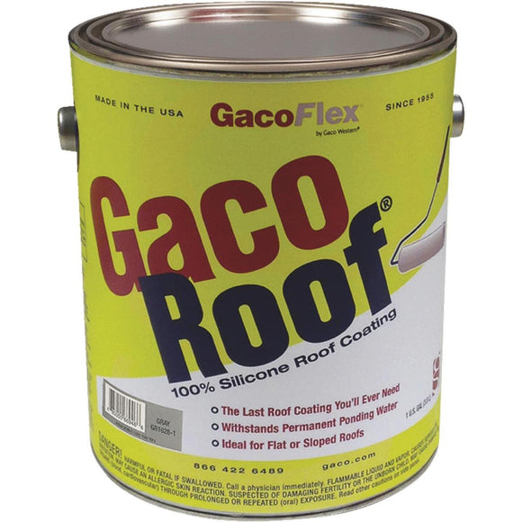 GacoFlex GacoRoof Silicone Roof Coating, Gray, 1 Gal.