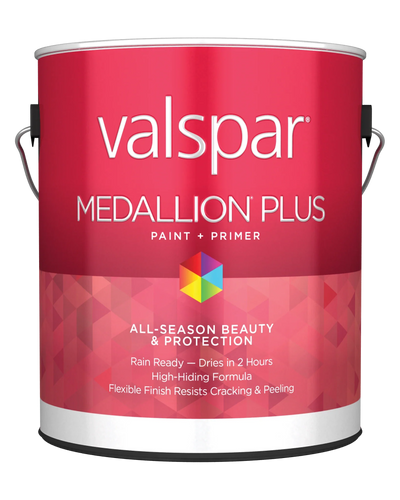 Valspar® Medallion® Plus Exterior Paint + Primer Semi-Gloss 1 Quart White Base