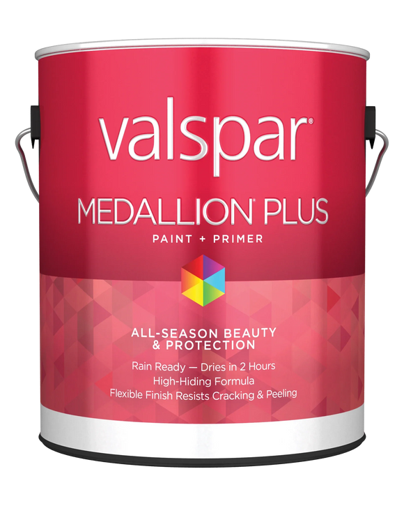 Valspar® Medallion® Plus Exterior Paint + Primer Flat 1 Quart Tint Base