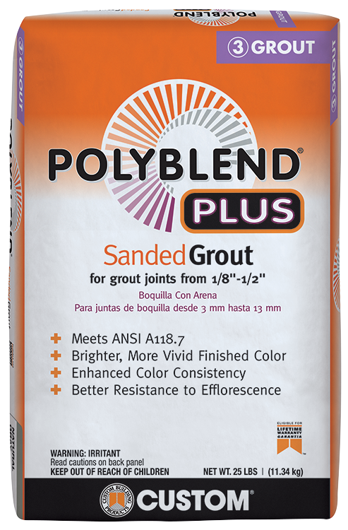 Custom Building Products Polyblend®Plus Sanded Grout (7 lbs, Natural Gray)